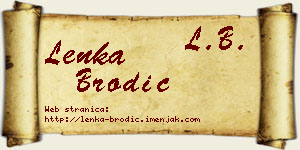 Lenka Brodić vizit kartica